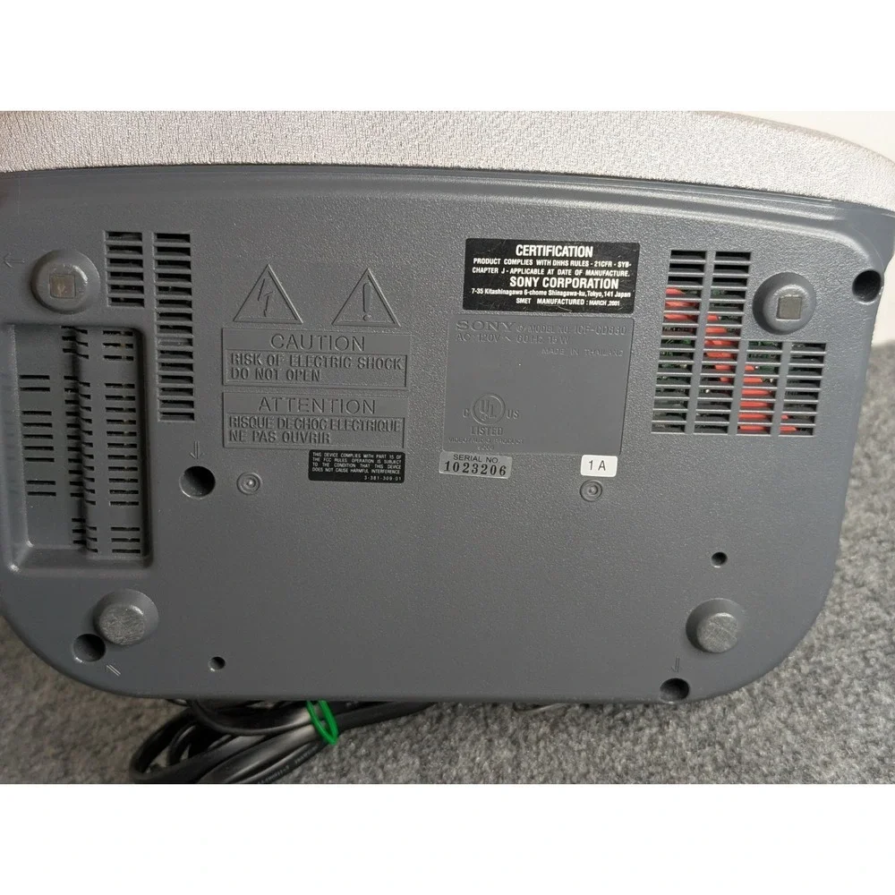 Sony Dream Machine ICF-CD830 CD AM/FM Alarm Clock Radio TESTED WORKING